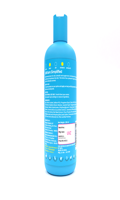 HA Aqua Body Lotion with Hyaluronic Acid, Vitamin E and Cucumber Extracts for Hydrated and Supple skin - 250ml