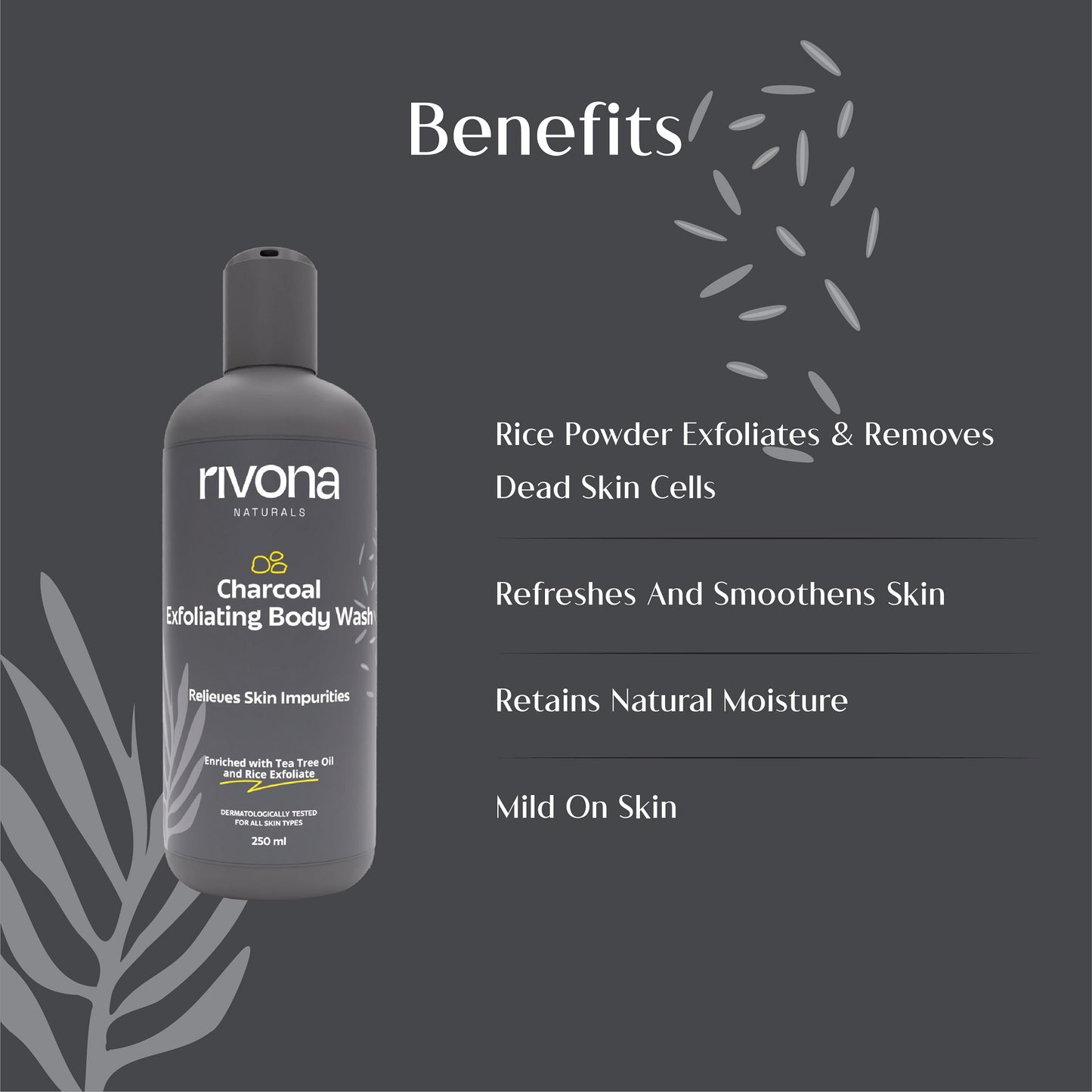 CHARCOAL BODY WASH WITH SCRUB (PACK 2)