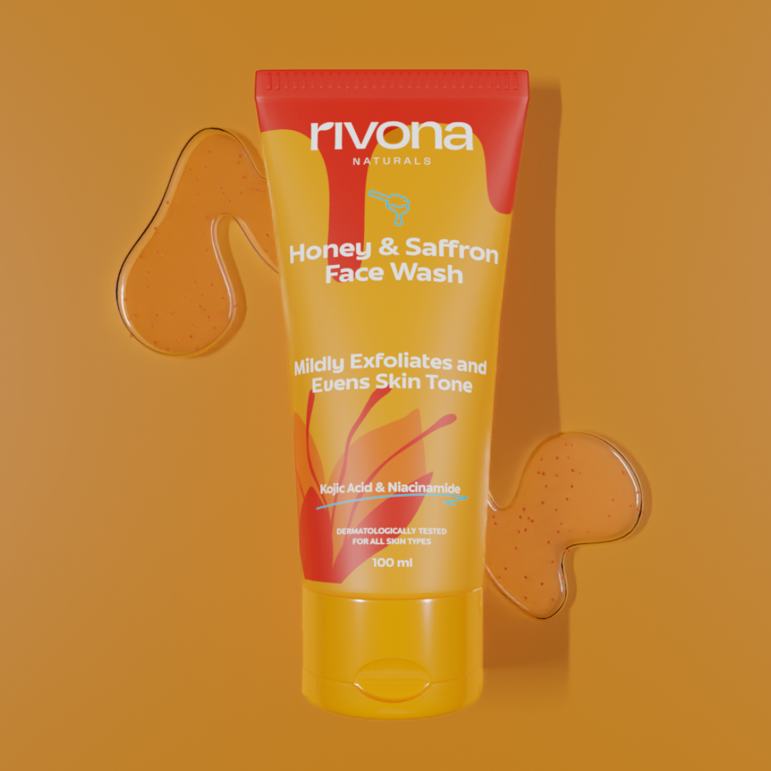Honey & Saffron Exfoliating Face Wash with Niacinamide & Kojic Acid beads for De-pigmentation - 200ml