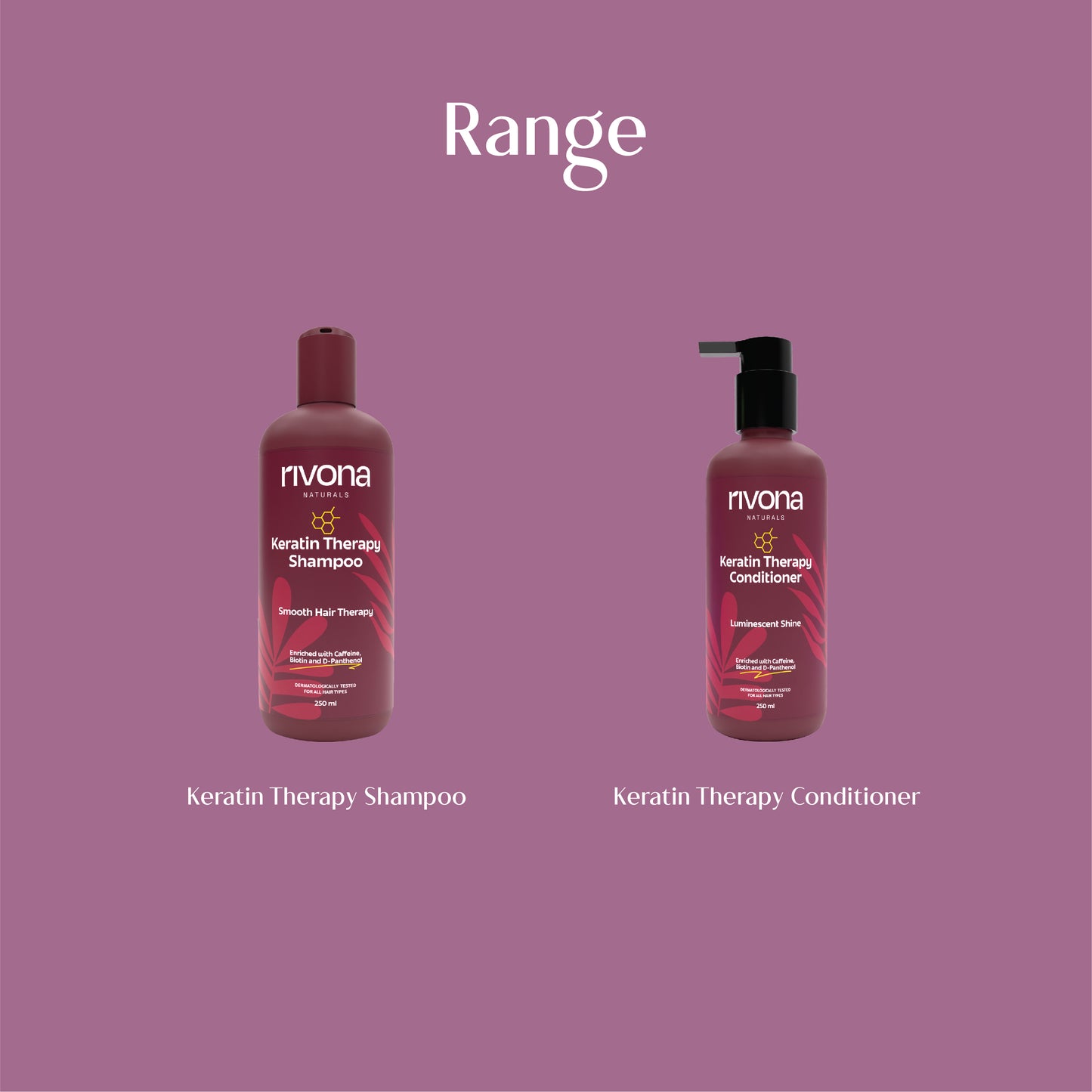 Keratin Conditioner With Natural Caffeine and Biotin - Paraben and Sulphate Free - 250ml