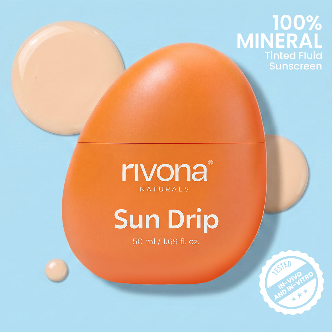 SunDrip 100% Mineral Fluid Tinted Sunscreen In-Vivo tested SPF50 PA +++  - 01  Neutral Fair