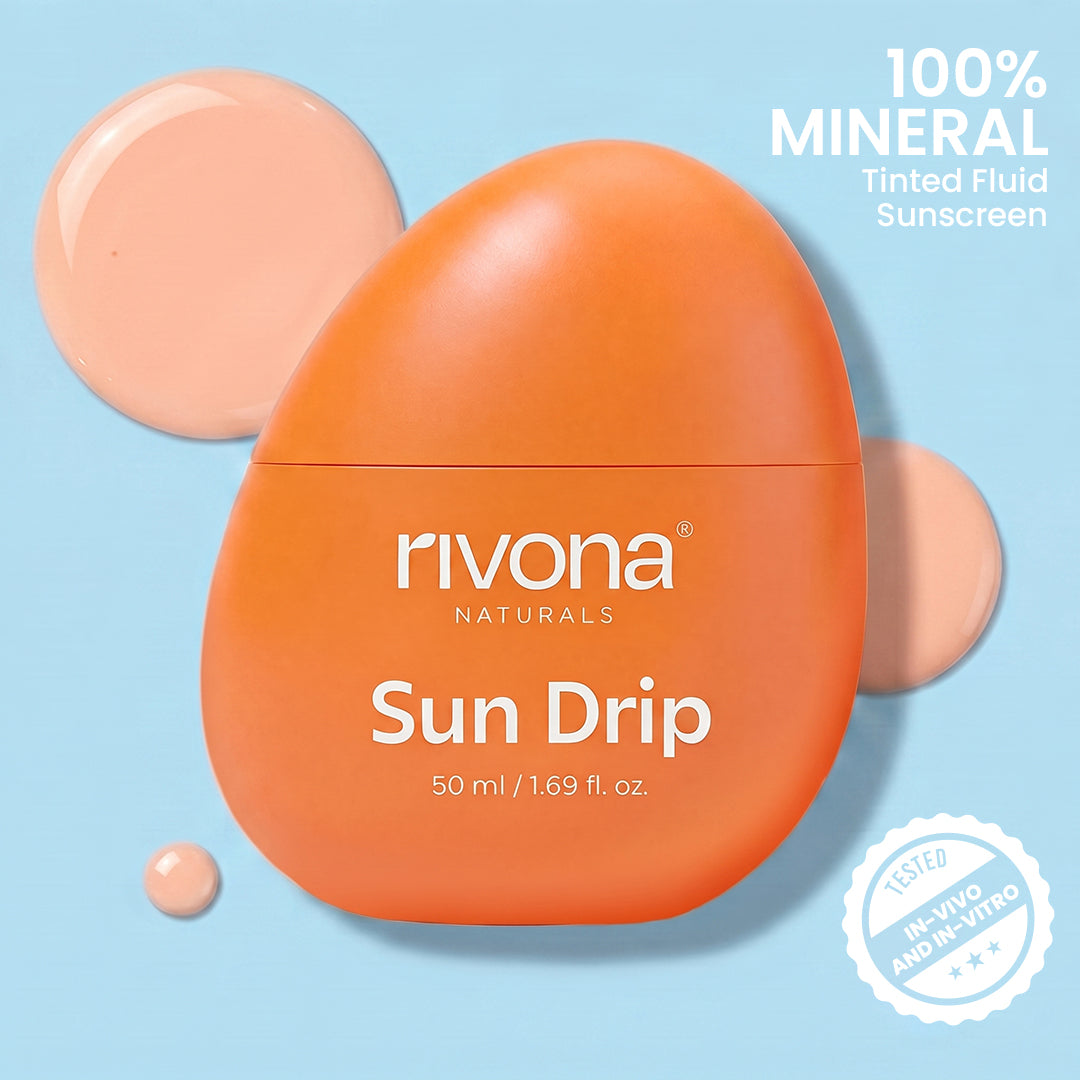 SunDrip 100% Mineral Fluid Tinted Sunscreen In-Vivo tested SPF50 PA +++  - 02 Warm Fair -Medium