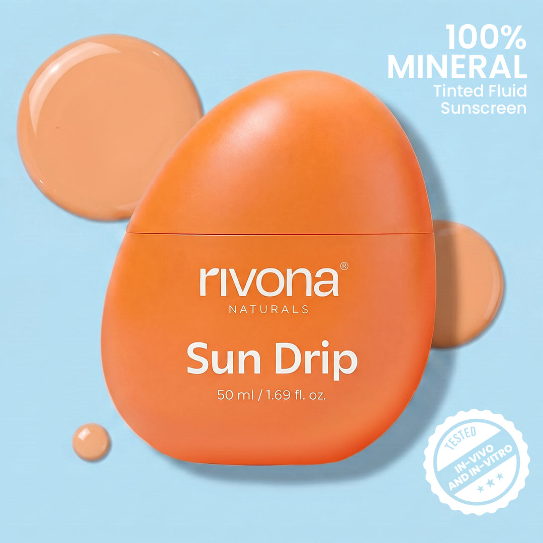 SunDrip 100% Mineral Fluid Tinted Sunscreen In-Vivo tested SPF50 PA +++  - 03 Neutral Medium