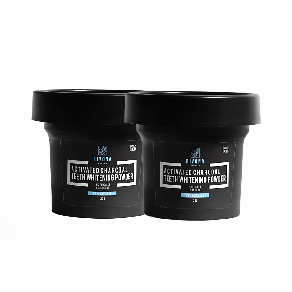 Rivona Naturals Activated Charcoal Teeth Whitening Powder  (Pack 2)