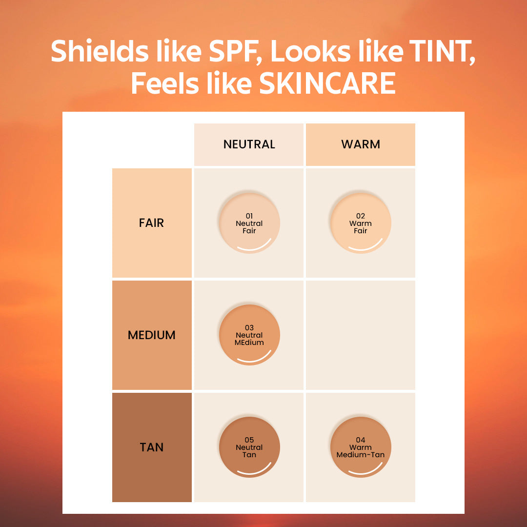 SunDrip 100% Mineral Fluid Tinted Sunscreen In-Vivo tested SPF50 PA +++  - 01  Neutral Fair
