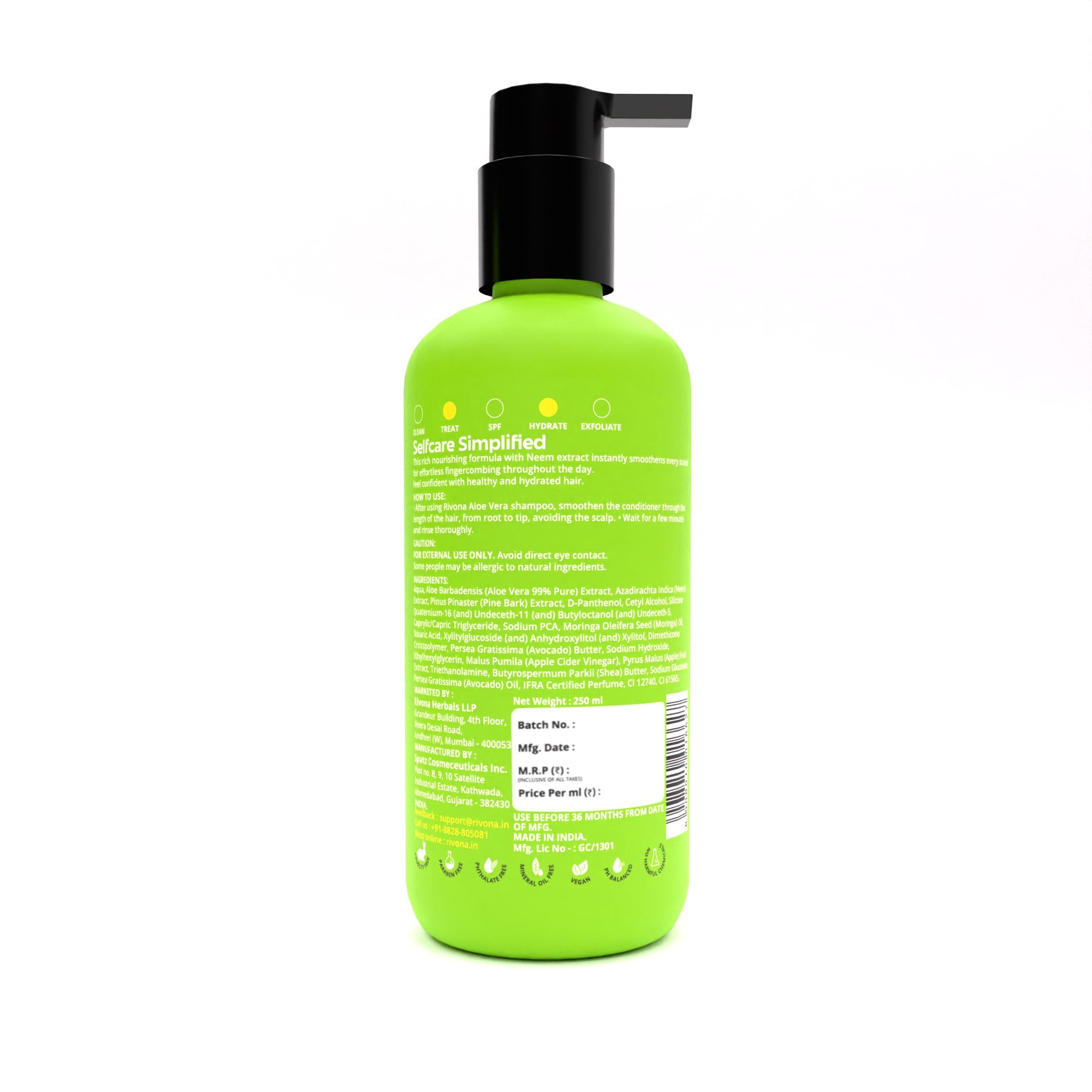 Aloe Vera Conditioner with Avocado Butter for Frizz Free Hair - 250ml