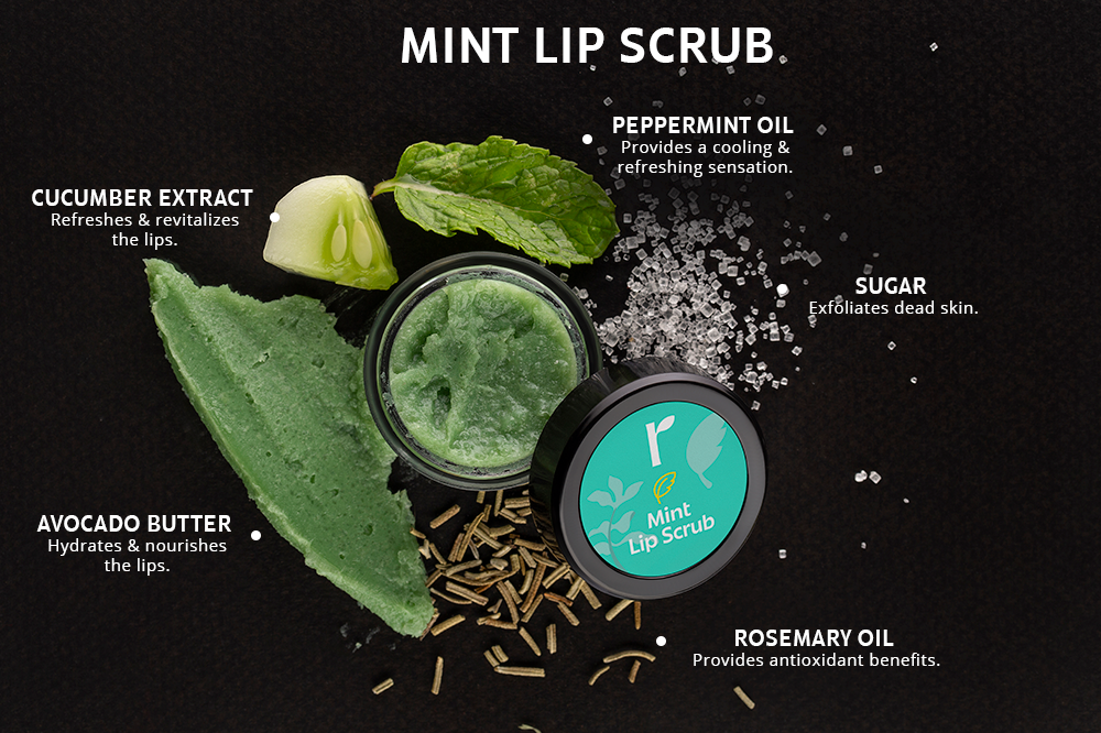 Mint Lip Scrub with Niacinamide and Peppermint Oil l Heals chapped lips - 8gm