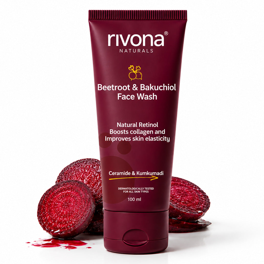 Beetroot & Bakuchiol Face Wash for Glowing & Youthful Skin | Plant-Based Retinol Cleanser | 100 ml