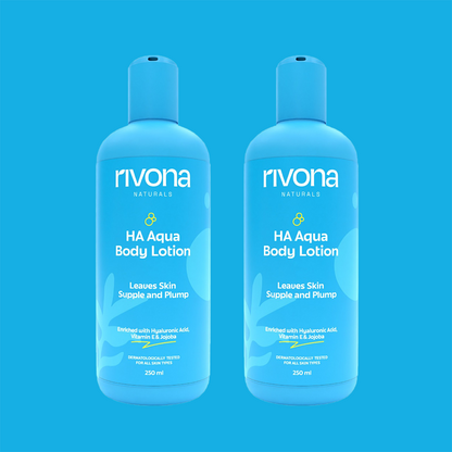 HA Aqua Body Lotion with Hyaluronic Acid, Vitamin E and Cucumber Extracts for Hydrated and Supple skin - 500ml