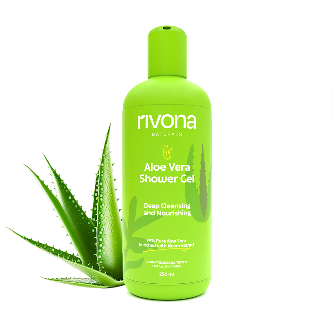 Aloe Vera Hydrating Shower Gel with Vitamin E Beads for Exfoliation and Nourishment - 500ml