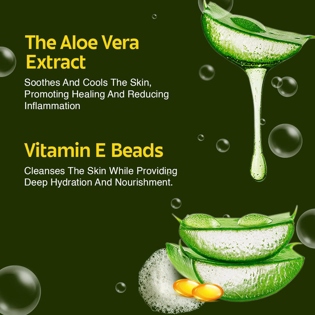 Aloe Vera Shower Gel With Hydrating Vitamin E Beads 250ml