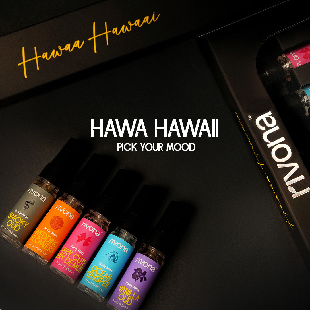 Body Mist Trial Pack by Rivona (Set of 5 perfumes)