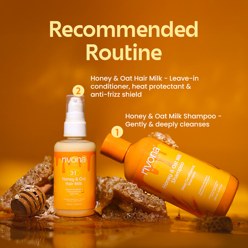 Honey & Oat 3in1 Hair Milk | Leave-in conditioner + Heat Protectant + Conditioner For Freezy Hair | Suitable for All Hair Types | 100ml