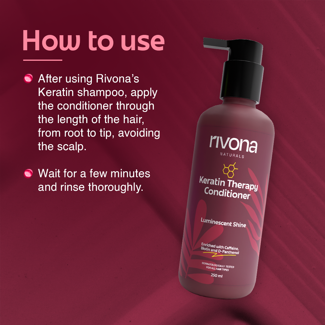 Keratin Conditioner With Caffeine and Biotin - Paraben and Sulphate Free - 250ml