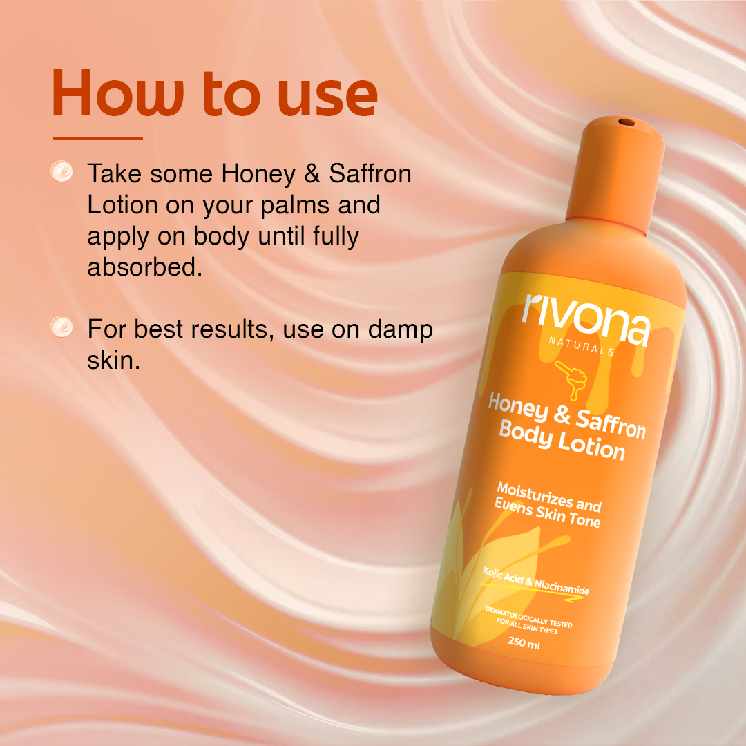 Honey & Saffron + 2% Kojic Acid Natural Body Lotion 250ml