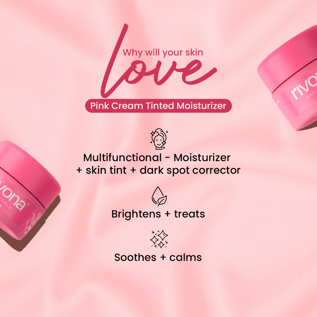 Deep Pink Brightening Cream - Tinted Moisturizer with Alpha Arbutin for Depigmentation - 50gm