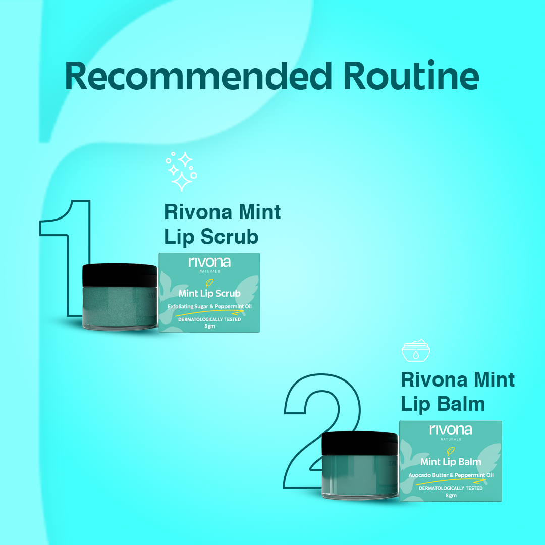 Mint Lip Balm With Peppermint and Rosemary Oil l Non-Tinted l Heals chapped lips  - 8gm