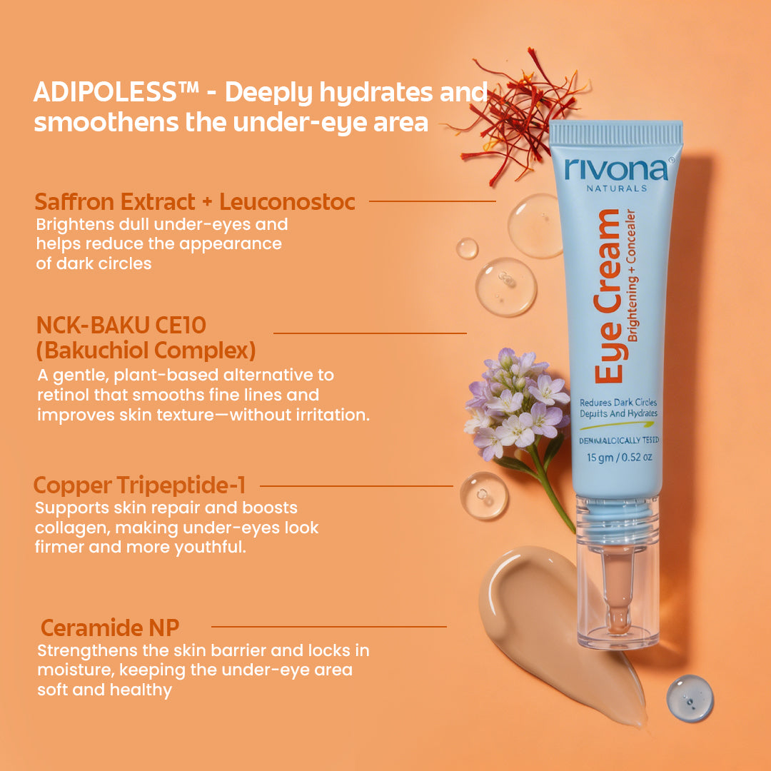 Brightening eye cream and concealer for dark circle reduction