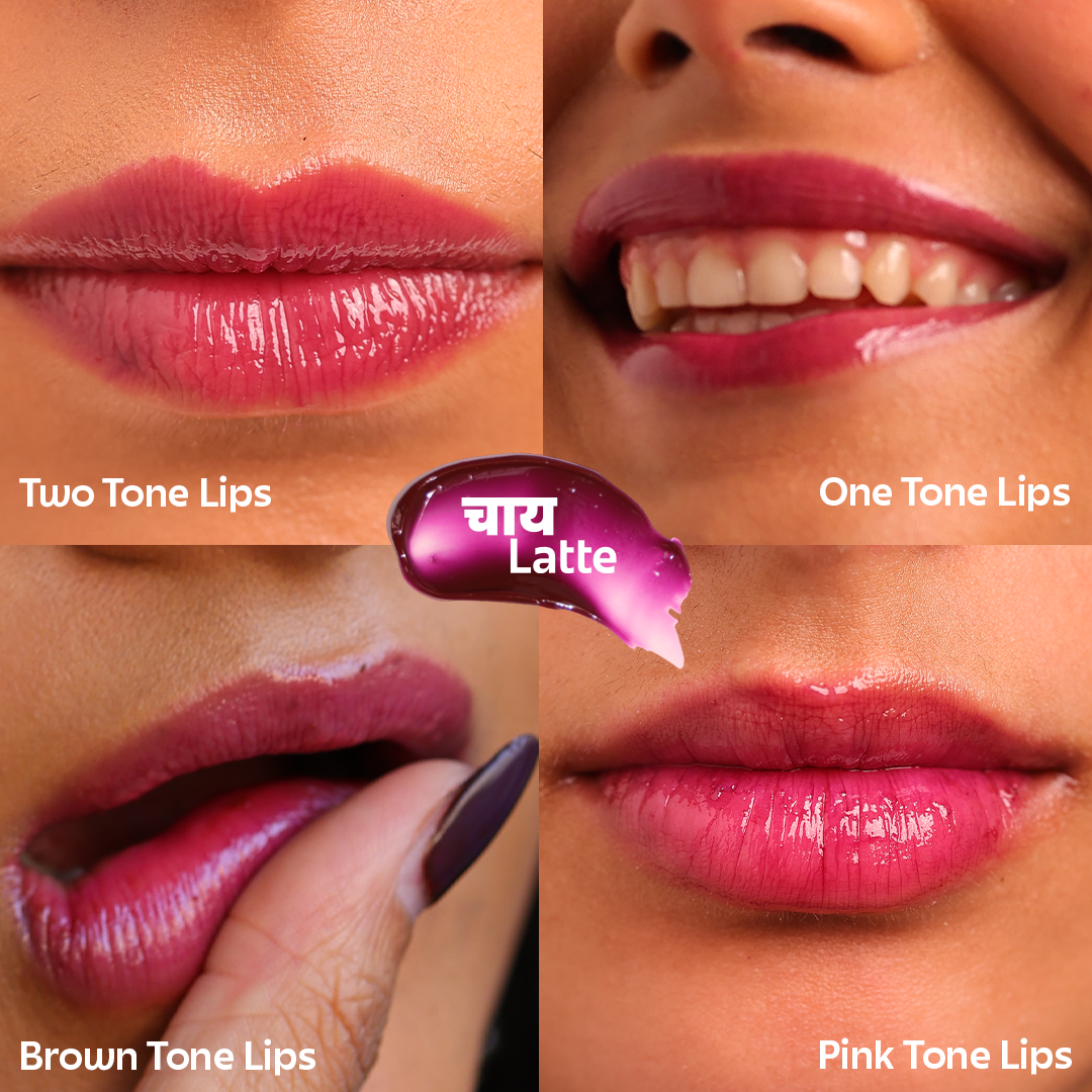 Chai Latte Hydrating Glossy Tinted Lip Balm For Pigmented Lips | SPF 30 | 8g