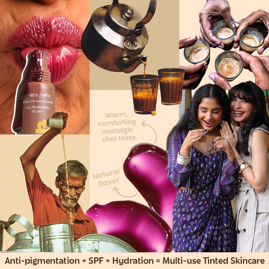 Chai Latte Hydrating Glossy Tinted Lip Balm For Pigmented Lips | SPF 30 | 8g