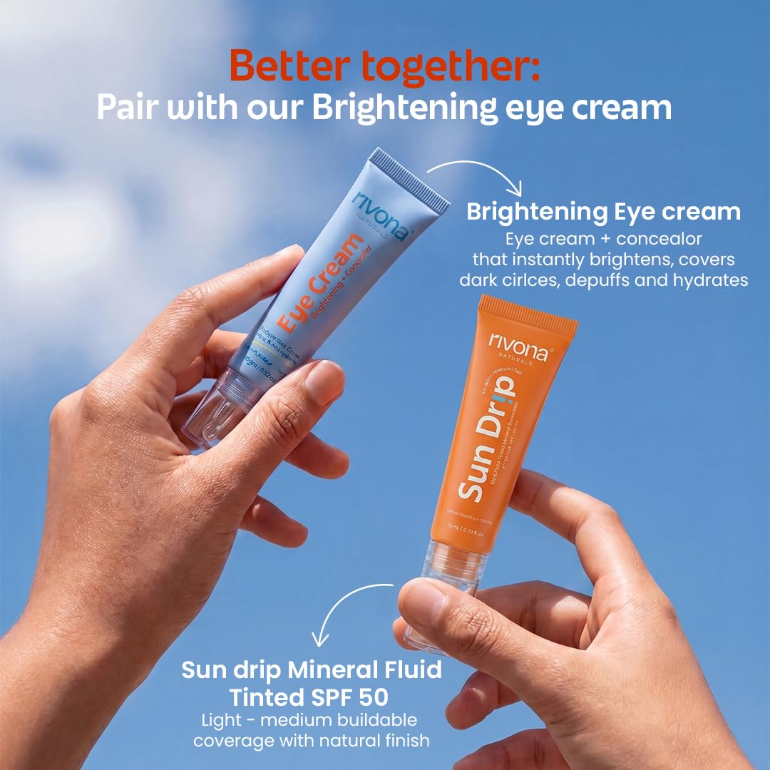 SunDrip 100% Mineral Fluid Tinted Sunscreen In-Vivo tested SPF50 PA +++  - 03 Neutral Medium 10ml