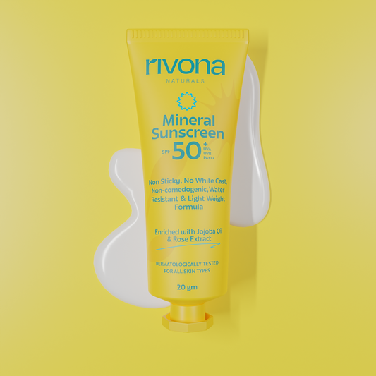 Mineral Sunscreen with SPF 50+ UVA UVB PA+++ No White Cast, Natural and Non Greasy - 20gm
