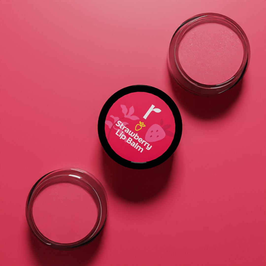 Strawberry Lip Balm With Avocado Butter For Soft lips - 8gm